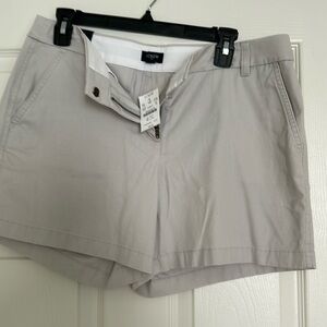 J Crew NWT Tan Flat Front Slash Pocket Chino Shorts Size 10